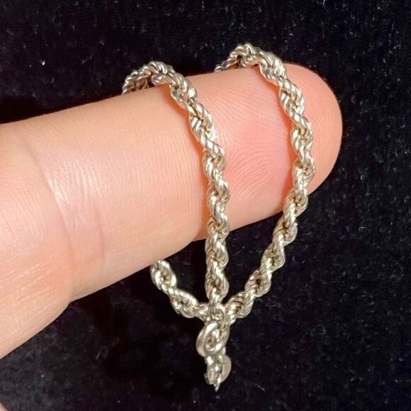 AUS Sterling 925 Silver Twisted Rope Bracelet - Picture 2 of 16